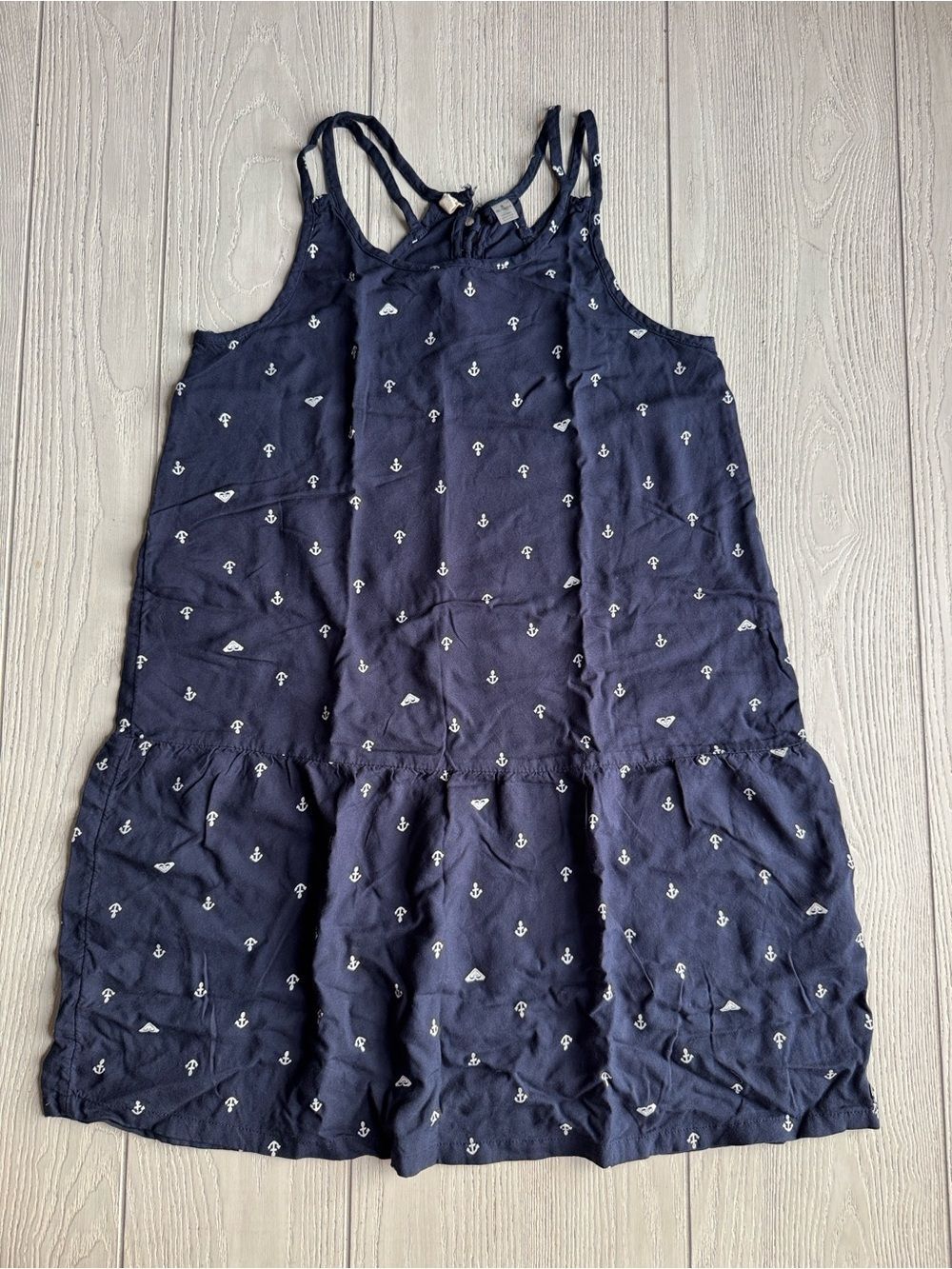 Roxy girls navy nautical dress, sleeveless summer dress. Girls size 16